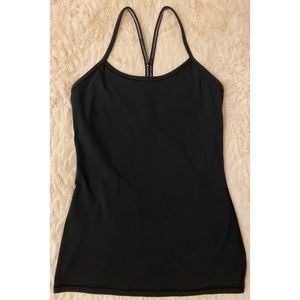 Black Lululemon Power Y Tank